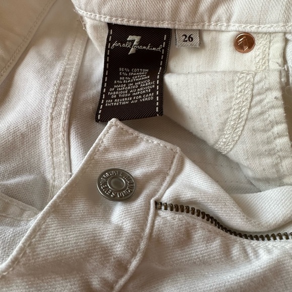7 for All Mankind Gwenevere ankle jean, clean white, 26 - Picture 8 of 10
